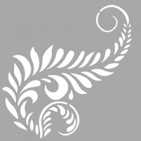 Artikel ST-1425 Barbara Çiçek Motif Stencil Tasarımı 30x30 cm Kanvas Tablo