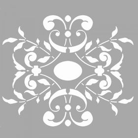Artikel ST-1426 Maya Çiçek Motif Stencil Tasarımı 30x30 cm Kanvas Tablo