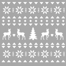 Artikel ST-1435 Örme Kazak Deseni Stencil Tasarımı 30x30 cm Kanvas Tablo
