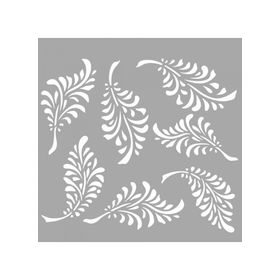 Artikel ST-1439 Grace Çiçek Desen Stencil Tasarımı 30x30 cm Kanvas Tablo