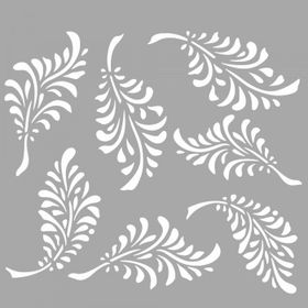 Artikel ST-1439 Grace Çiçek Desen Stencil Tasarımı 30x30 cm Kanvas Tablo