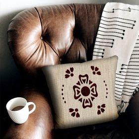 Artikel ST-144 Çiçek 4 Stencil Tasarımı 30x30 cm Kanvas Tablo