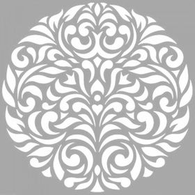 Artikel ST-1443 Kian Yuvarlak Motif Stencil Tasarımı 30x30 cm Kanvas Tablo