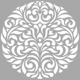 Artikel ST-1443 Kian Yuvarlak Motif Stencil Tasarımı 30x30 cm Kanvas Tablo