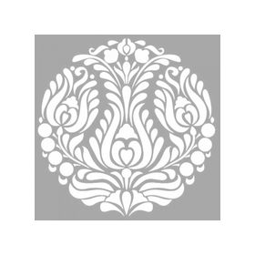 Artikel ST-1444 Carys Yuvarlak Motif Stencil Tasarımı 30x30 cm Kanvas Tablo