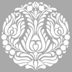 Artikel ST-1444 Carys Yuvarlak Motif Stencil Tasarımı 30x30 cm Kanvas Tablo