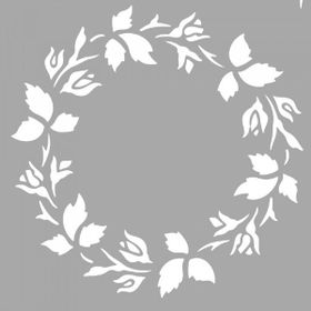 Artikel ST-1449 Zara Yuvarlak Desen Stencil Tasarımı 30x30 cm Kanvas Tablo