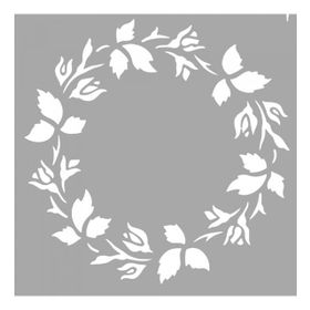 Artikel ST-1449 Zara Yuvarlak Desen Stencil Tasarımı 30x30 cm Kanvas Tablo