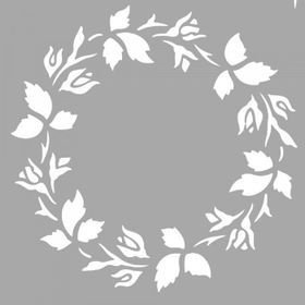 Artikel ST-1449 Zara Yuvarlak Desen Stencil Tasarımı 30x30 cm Kanvas Tablo