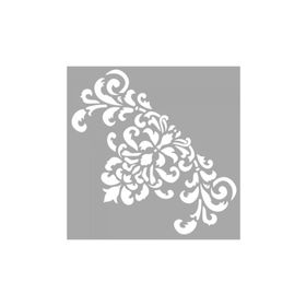 Artikel ST-1454 Mia Köşe Motif Stencil Tasarımı 30x30 cm Kanvas Tablo