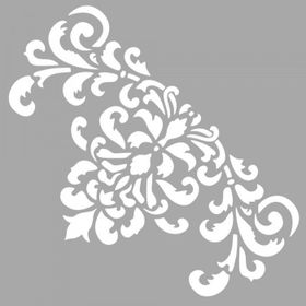 Artikel ST-1454 Mia Köşe Motif Stencil Tasarımı 30x30 cm Kanvas Tablo