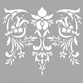 Artikel ST-1458 Ray Çiçek Desen Stencil Tasarımı 30x30 cm Kanvas Tablo