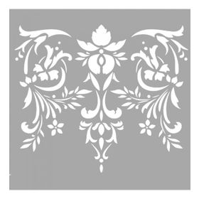 Artikel ST-1458 Ray Çiçek Desen Stencil Tasarımı 30x30 cm Kanvas Tablo