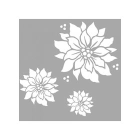 Artikel ST-1459 Jesse Çiçek Motif Stencil Tasarımı 30x30 cm Kanvas Tablo