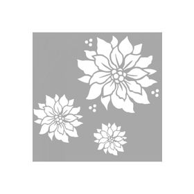 Artikel ST-1459 Jesse Çiçek Motif Stencil Tasarımı 30x30 cm Kanvas Tablo
