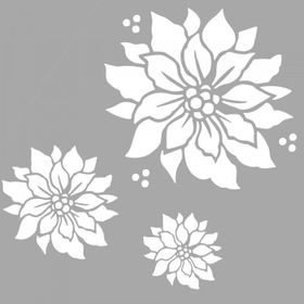 Artikel ST-1459 Jesse Çiçek Motif Stencil Tasarımı 30x30 cm Kanvas Tablo