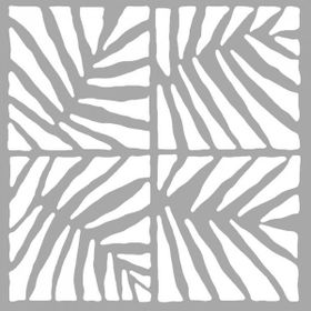 Artikel ST-1460 Açılı Tropikal Karolar Stencil Tasarımı 30x30 cm Kanvas Tablo