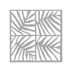 Artikel ST-1460 Açılı Tropikal Karolar Stencil Tasarımı 30x30 cm Kanvas Tablo