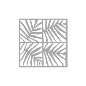 Artikel ST-1460 Açılı Tropikal Karolar Stencil Tasarımı 30x30 cm Kanvas Tablo