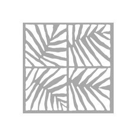 Artikel ST-1460 Açılı Tropikal Karolar Stencil Tasarımı 30x30 cm Kanvas Tablo