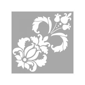 Artikel ST-1461 Alfie Çiçek Motif Stencil Tasarımı 30x30 cm Kanvas Tablo