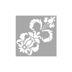 Artikel ST-1461 Alfie Çiçek Motif Stencil Tasarımı 30x30 cm Kanvas Tablo