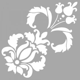 Artikel ST-1461 Alfie Çiçek Motif Stencil Tasarımı 30x30 cm Kanvas Tablo
