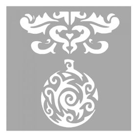 Artikel ST-1468 Linda Çiçek Desen Stencil Tasarımı 30x30 cm Kanvas Tablo