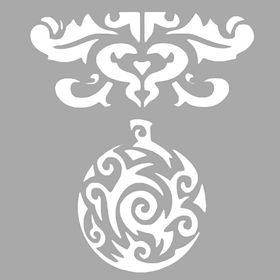 Artikel ST-1468 Linda Çiçek Desen Stencil Tasarımı 30x30 cm Kanvas Tablo