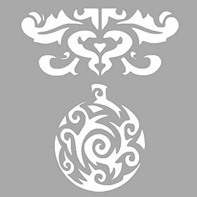 Artikel ST-1468 Linda Çiçek Desen Stencil Tasarımı 30x30 cm Kanvas Tablo