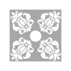 Artikel ST-1473 Sandra Çiçek Motif Stencil Tasarımı 30x30 cm Kanvas Tablo