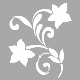 Artikel ST-1474 Nina Çiöek Motif Stencil Tasarımı 30x30 cm Kanvas Tablo