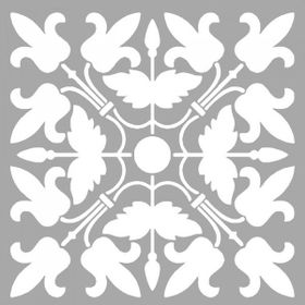 Artikel ST-1478 Kelly Çiçek Motif Stencil Tasarımı 30x30 cm Kanvas Tablo