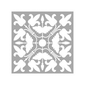 Artikel ST-1478 Kelly Çiçek Motif Stencil Tasarımı 30x30 cm Kanvas Tablo