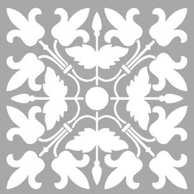 Artikel ST-1478 Kelly Çiçek Motif Stencil Tasarımı 30x30 cm Kanvas Tablo