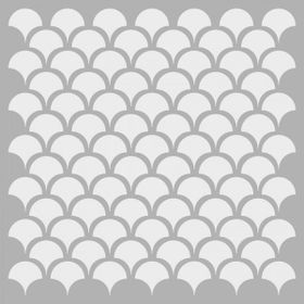 Artikel ST-148 Balık Pulu Stencil Tasarımı 30x30 cm Kanvas Tablo