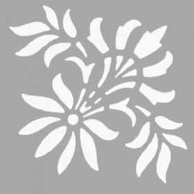 Artikel ST-1481 Emilia Çiçek Motif Stencil Tasarımı 30x30 cm Kanvas Tablo