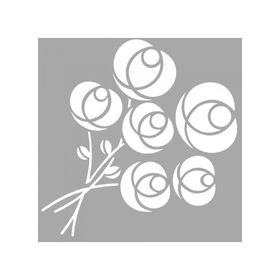 Artikel ST-1485 Tessa Çiçek Motif Stencil Tasarımı 30x30 cm Kanvas Tablo