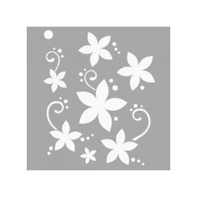 Artikel ST-1487 Evie Çiçek Motif Stencil Tasarımı 30x30 cm Kanvas Tablo