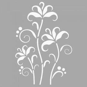 Artikel ST-1489 Nadia Çiçek Motif Stencil Tasarımı 30x30 cm Kanvas Tablo