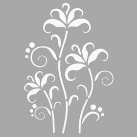 Artikel ST-1489 Nadia Çiçek Motif Stencil Tasarımı 30x30 cm Kanvas Tablo