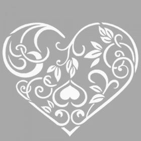 Artikel ST-1490 Bella Kalpli Motif Stencil Tasarımı 30x30 cm Kanvas Tablo