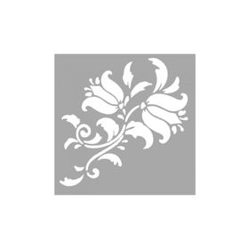 Artikel ST-1494 Ellery Çiçek Motifi Stencil Tasarımı 30x30 cm Kanvas Tablo