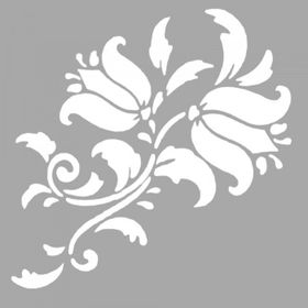 Artikel ST-1494 Ellery Çiçek Motifi Stencil Tasarımı 30x30 cm Kanvas Tablo