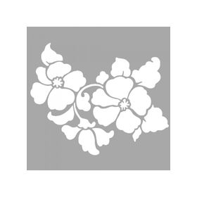 Artikel ST-1495 Ramona Çiçek Motifi Stencil Tasarımı 30x30 cm Kanvas Tablo