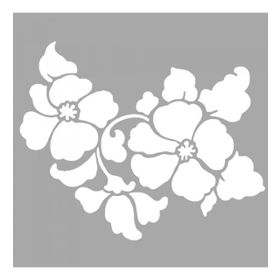 Artikel ST-1495 Ramona Çiçek Motifi Stencil Tasarımı 30x30 cm Kanvas Tablo