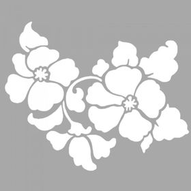 Artikel ST-1495 Ramona Çiçek Motifi Stencil Tasarımı 30x30 cm Kanvas Tablo