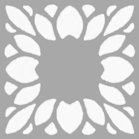 Artikel ST-1496 Nita Çiçek Motifi Stencil Tasarımı 30x30 cm Kanvas Tablo