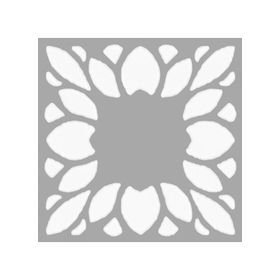 Artikel ST-1496 Nita Çiçek Motifi Stencil Tasarımı 30x30 cm Kanvas Tablo