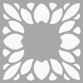Artikel ST-1496 Nita Çiçek Motifi Stencil Tasarımı 30x30 cm Kanvas Tablo